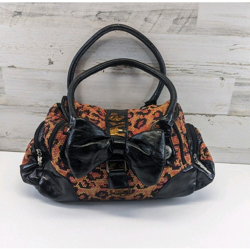 Black Orange Tote Betsey Johnson Halloween Fall Weekender Duffle Bag Tote Bow
